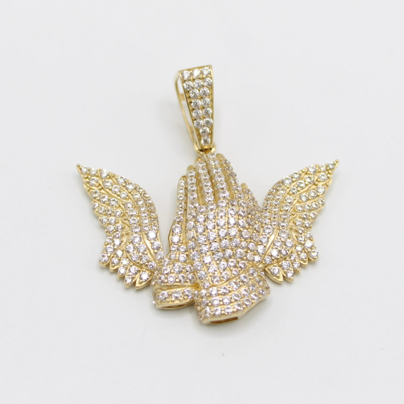 Gold Praying Hands Pendant