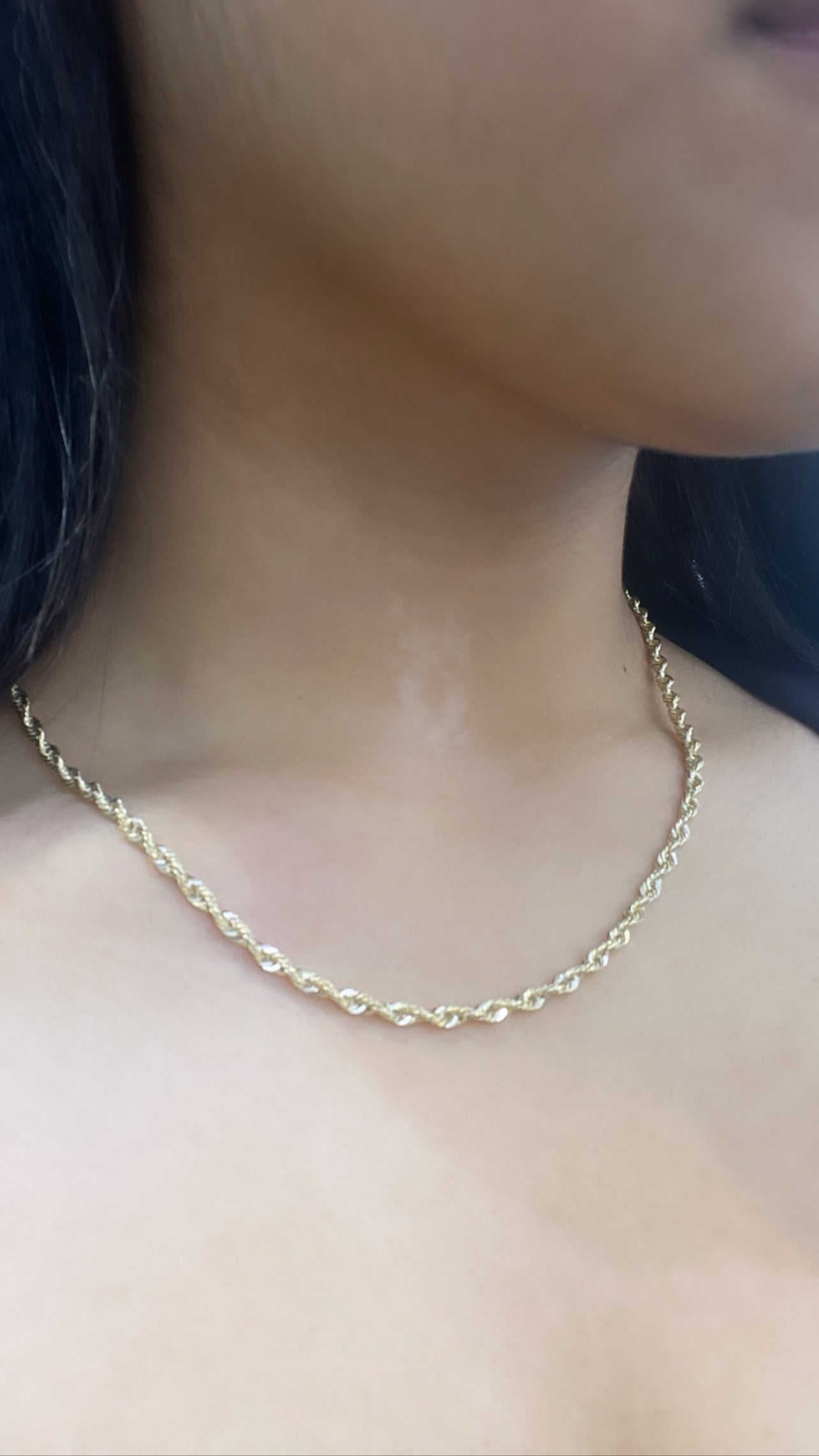 14K Rope top Chain 18