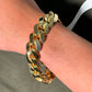 Semi-Solid Miami Cuban Link Bracelet Yellow Gold