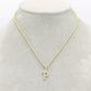 14K Crown Initial letter Name Cz Stones With Rope Chain Yellow Gold