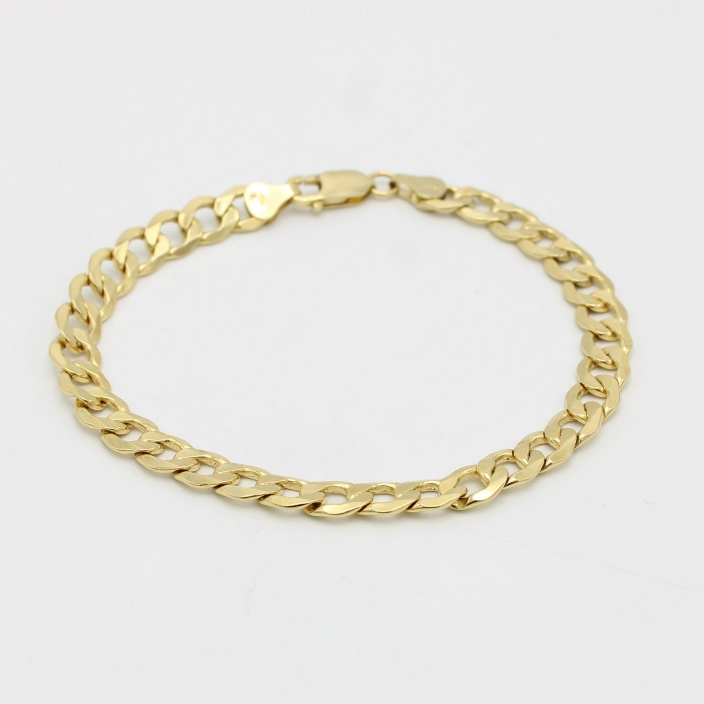 Offer $1,210.00 Semi-Solid Flat Cuban Bracelet Yellow Gold