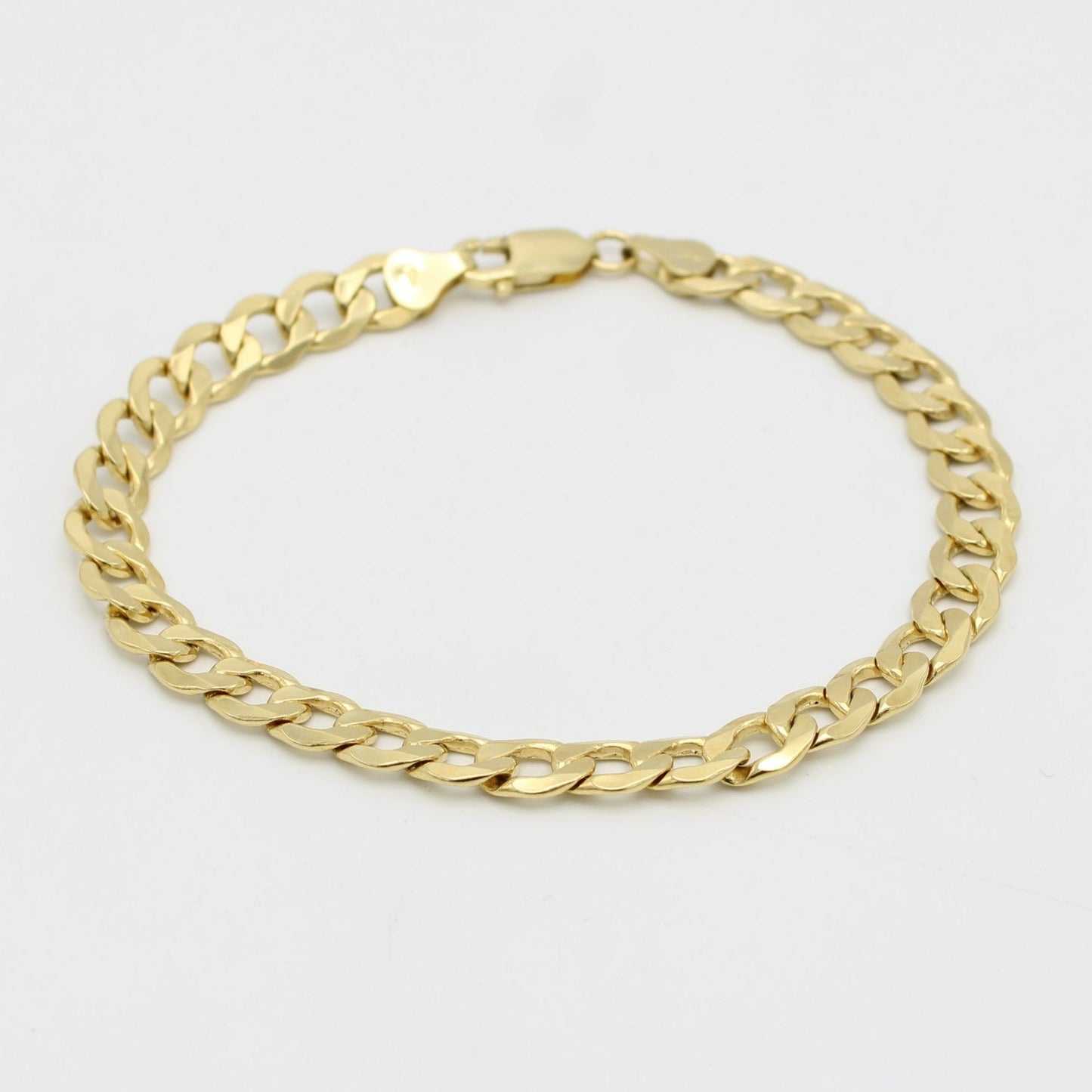 Offer $700.00 Semi-Solid Flat Cuban Bracelet Yellow Gold