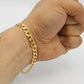 Offer $700.00 Semi-Solid Flat Cuban Bracelet Yellow Gold