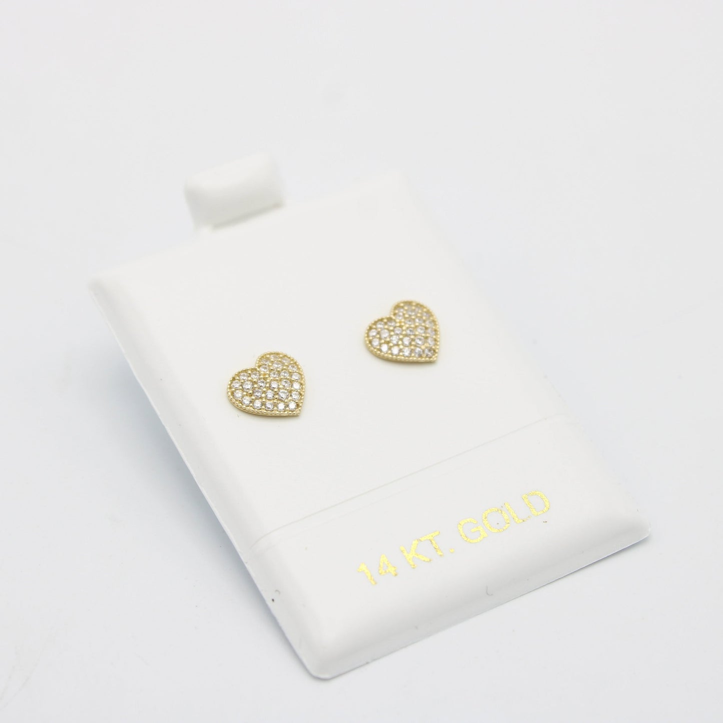 Offer $159.99 Heart Earrings Cz Stones Yellow Gold