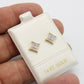 Offer $179.99 Square Earrings Cz Stones Yellow Gold