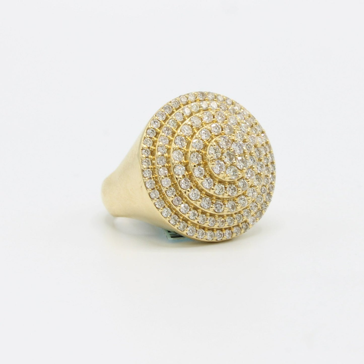 14K VS Diamond Round Ring Yellow Gold