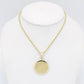 14K Picture Pendant Cz Stones With Rope Chain Yellow Gold