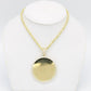 14K Picture Pendant Cz Stones With Rope Chain Yellow Gold