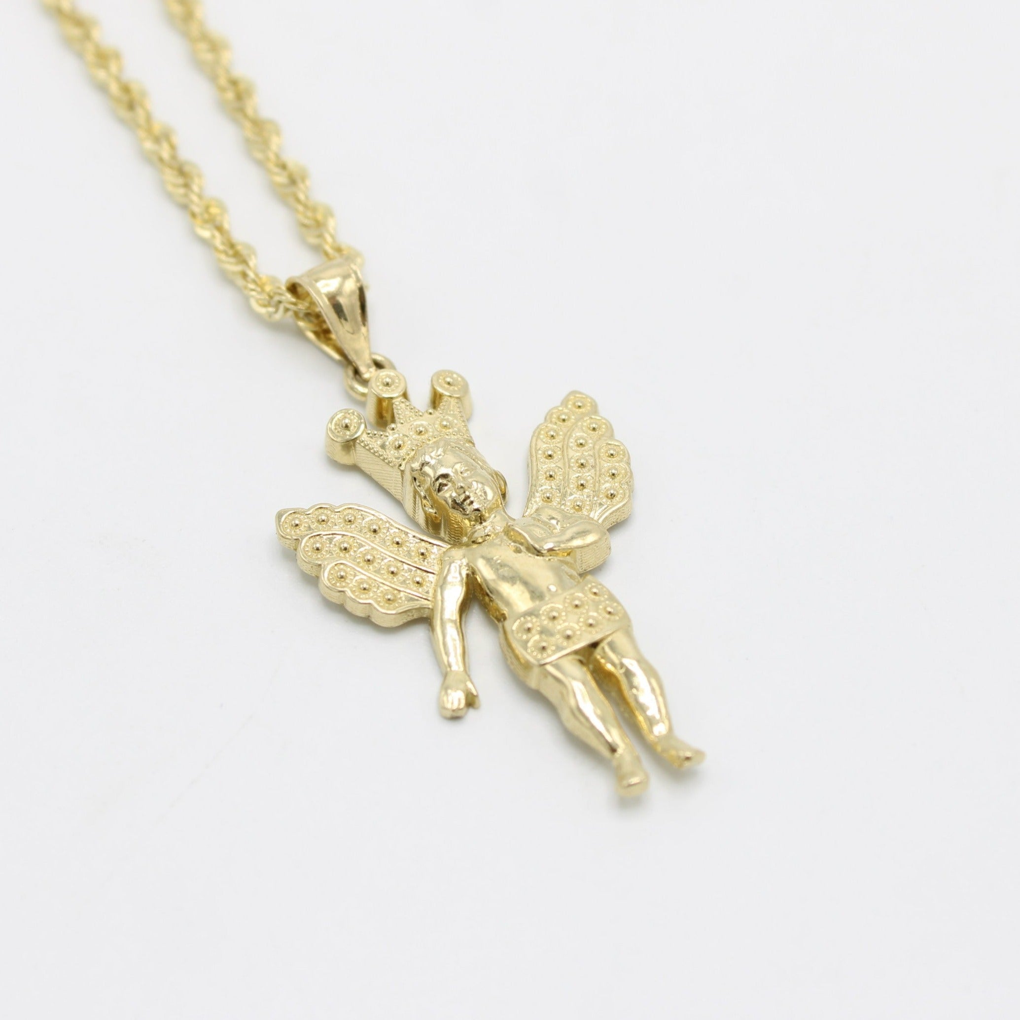 14 karat deals gold angel pendant