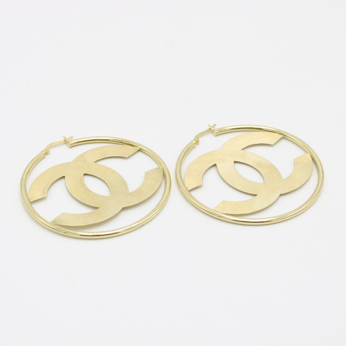 14K Fancy Hoops Yellow Gold