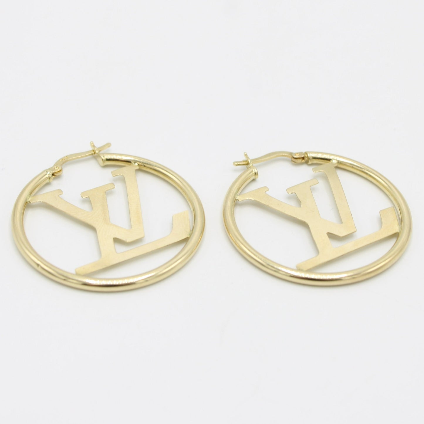 14K Fancy Hoops Yellow Gold