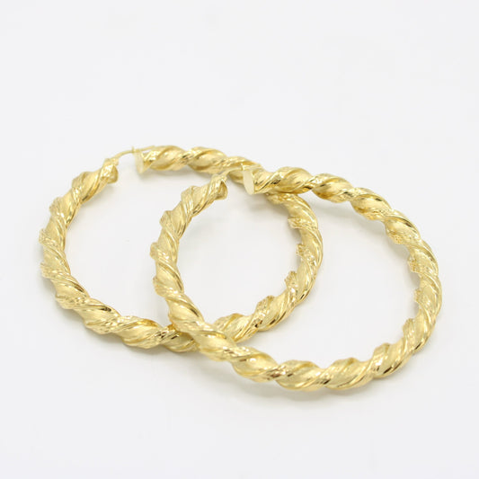 14K Spiral Hopps Yellow Gold