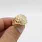 14K Round Men's Ring Cz Stones Yellow Gold