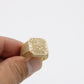 14K Square Men's Ring Cz Stones / Baguette Yellow Gold