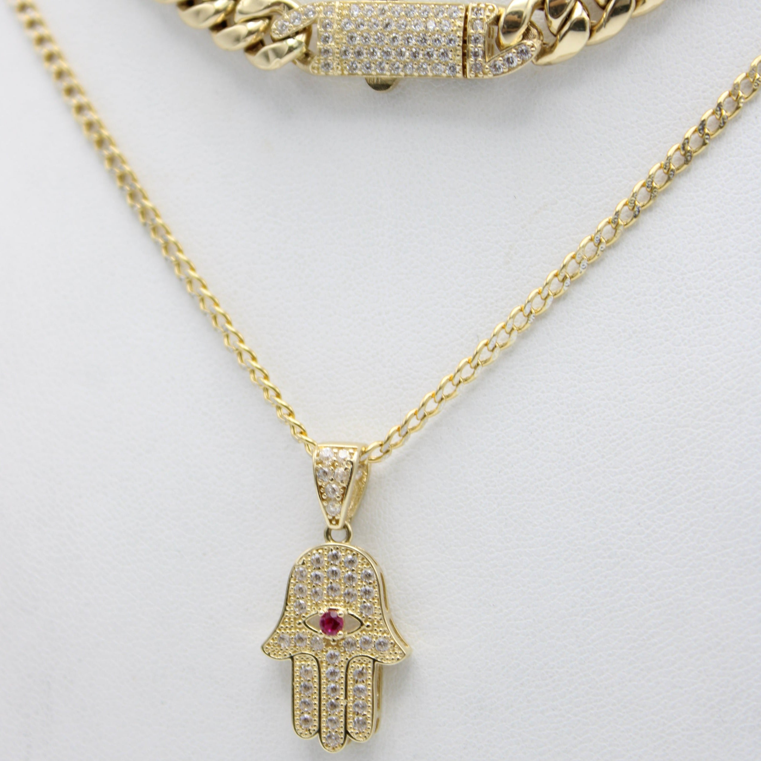 Gold hamsa deals choker necklace