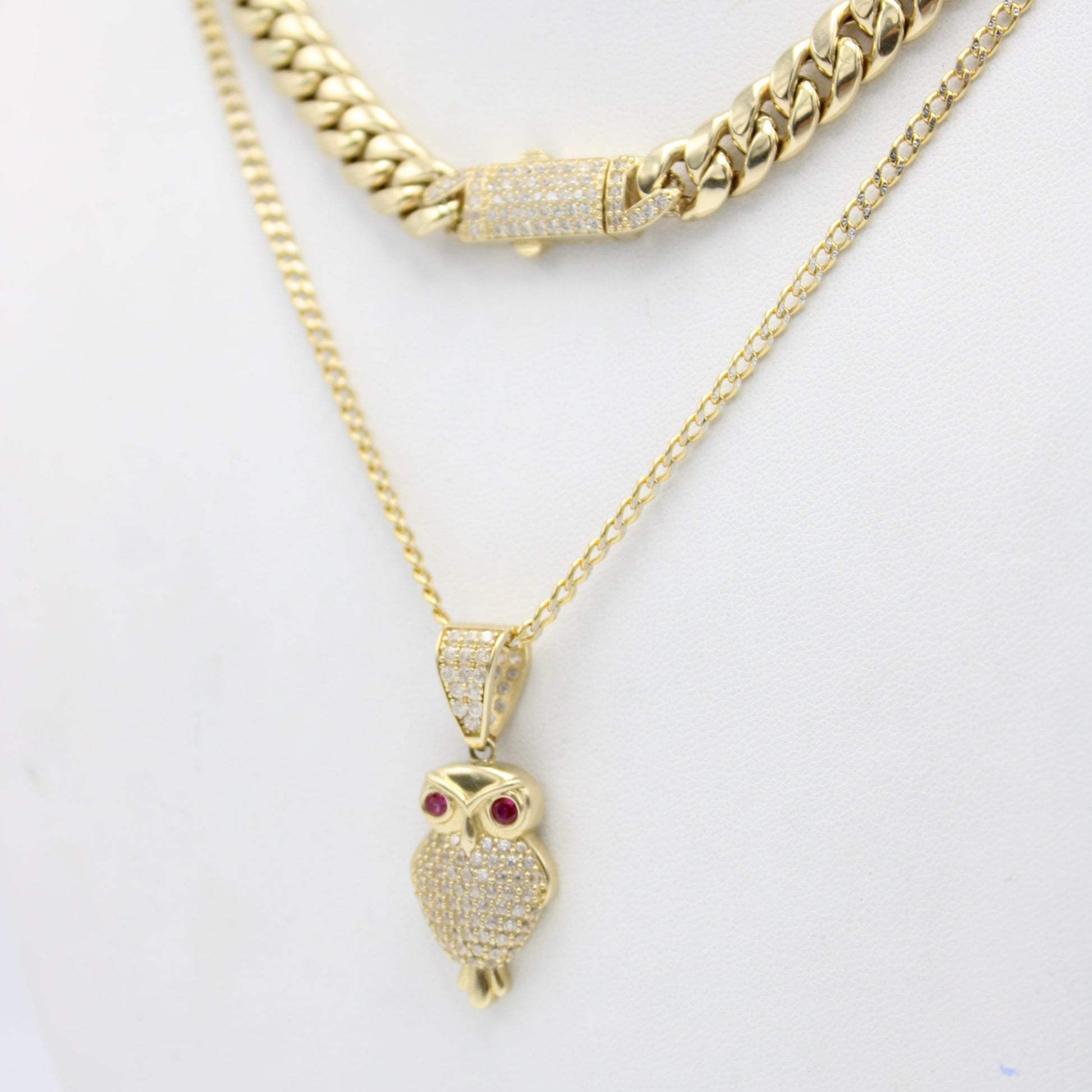 Cute Two Tone Chain Necklace - All Necklaces