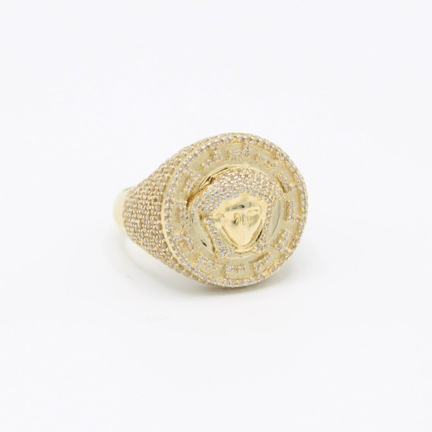 14K Medusa Cz Men's Ring