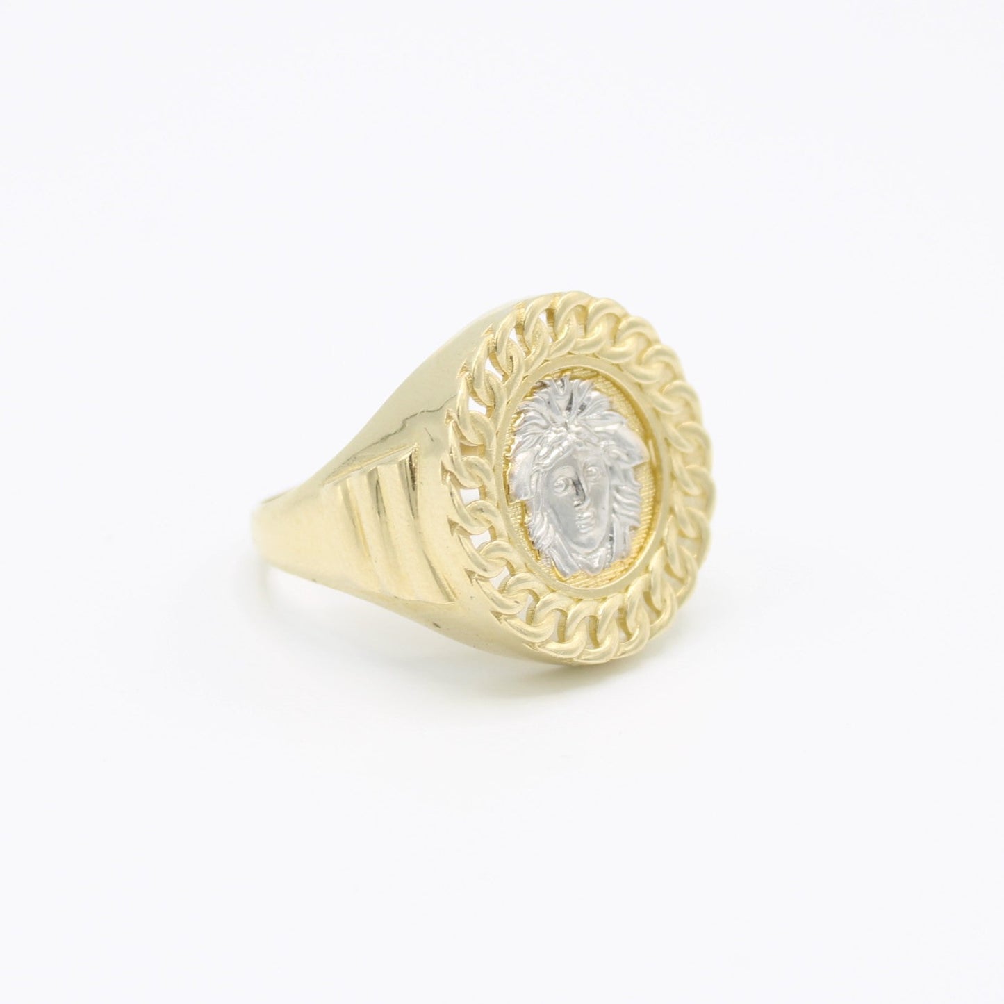 14K Medusa Cz Men's Ring