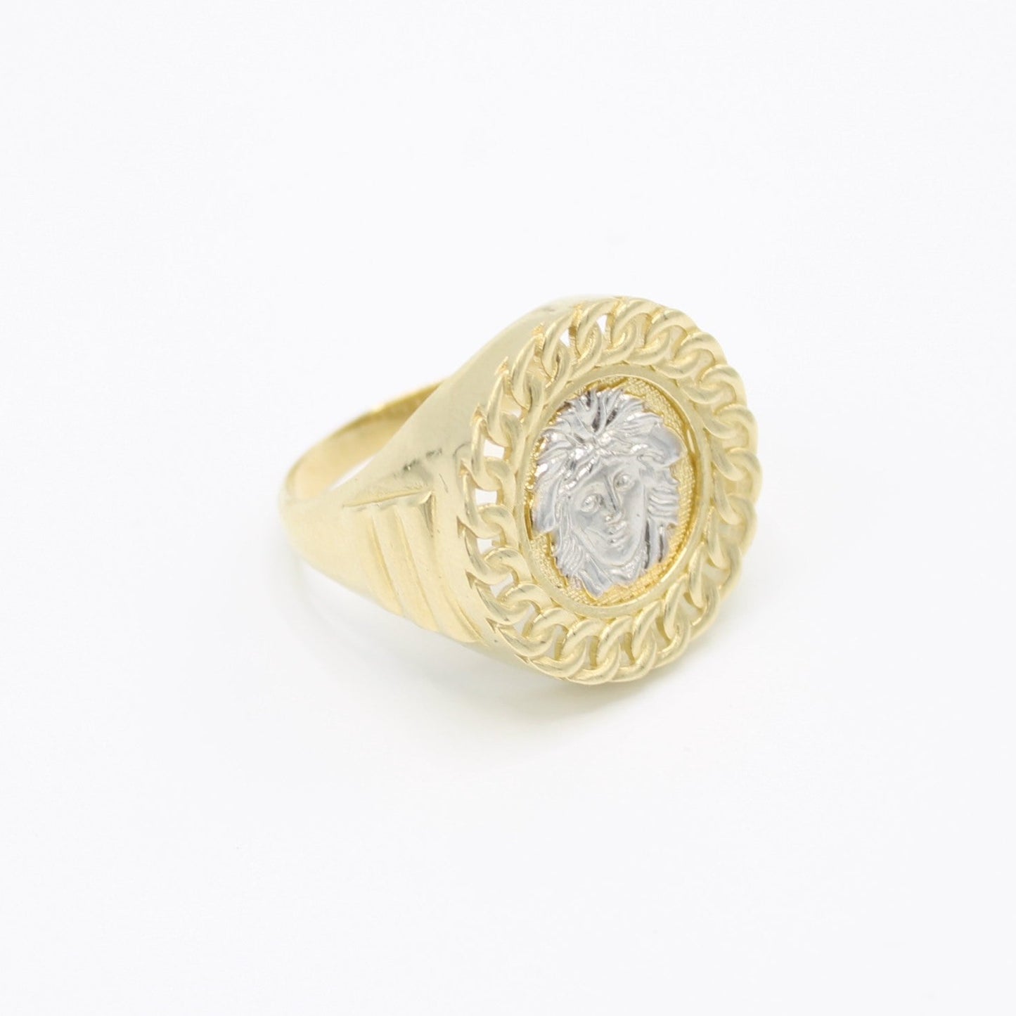 14K Medusa Cz Men's Ring