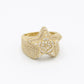 14K Star Baguette / Cz Men's Ring