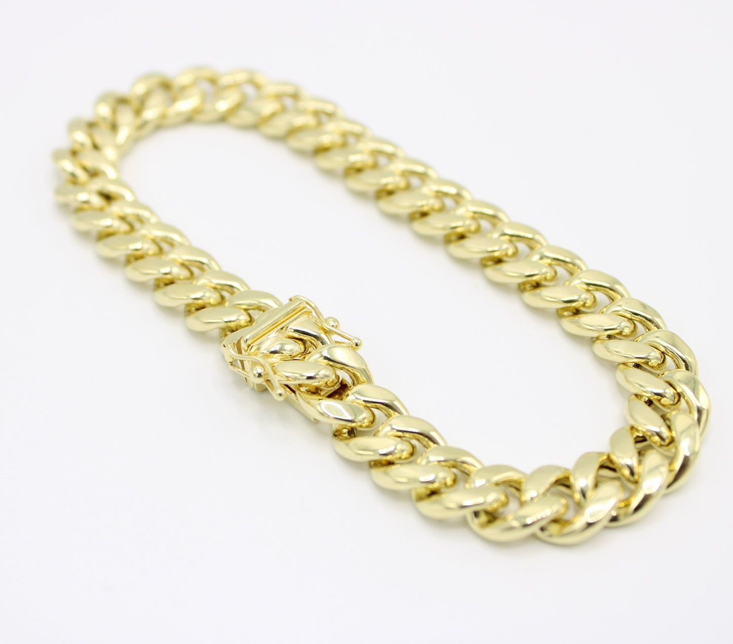 14K Semi-Solid Miami Cuban Bracelet