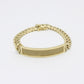 14K Name Plate Solid Cuban Bracelet Yellow Gold