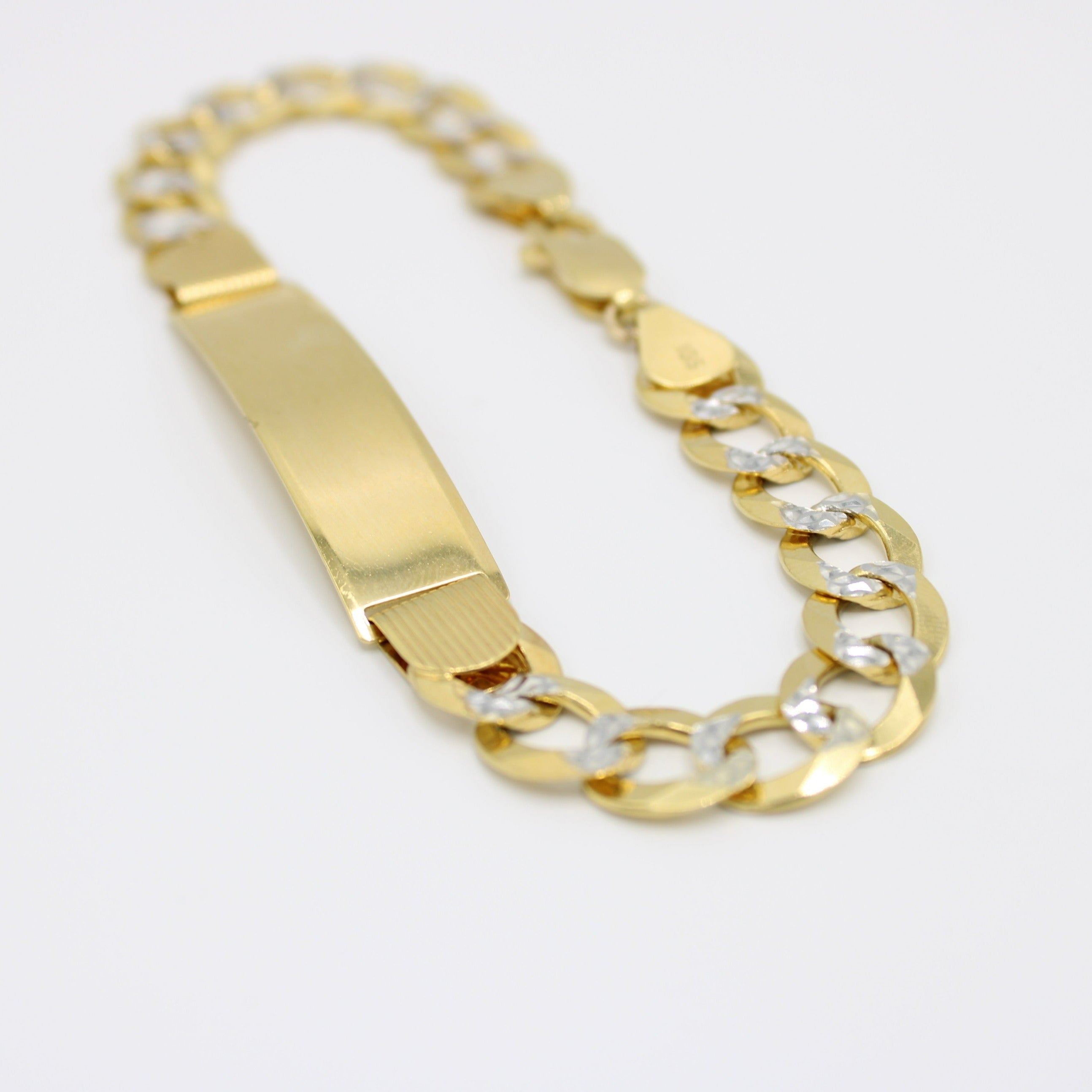 Cuban link bracelet sales with name plate