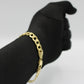 14K Semi-Solid Classic Flast Cuban Bracelet