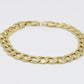 14K Semi-Solid Classic Flast Cuban Bracelet