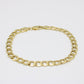 14K Semi-Solid Classic Flast Cuban Bracelet