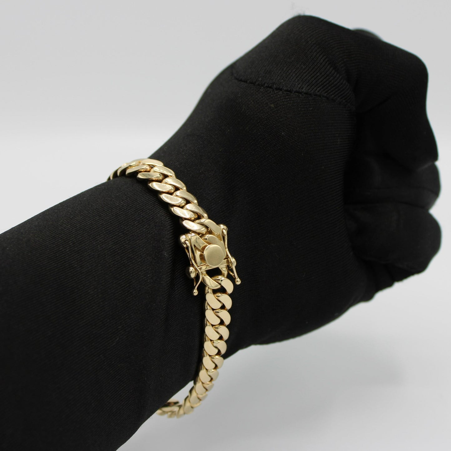 14K Solid BMX Cuban Bracelet \\9.3 mm\\ Yellow Gold