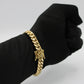 14K Solid BMX  Miami Cuban Bracelet \\9.5mm\\ Yellow Gold