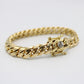 14K Solid BMX  Miami Cuban Bracelet \\9.5mm\\ Yellow Gold