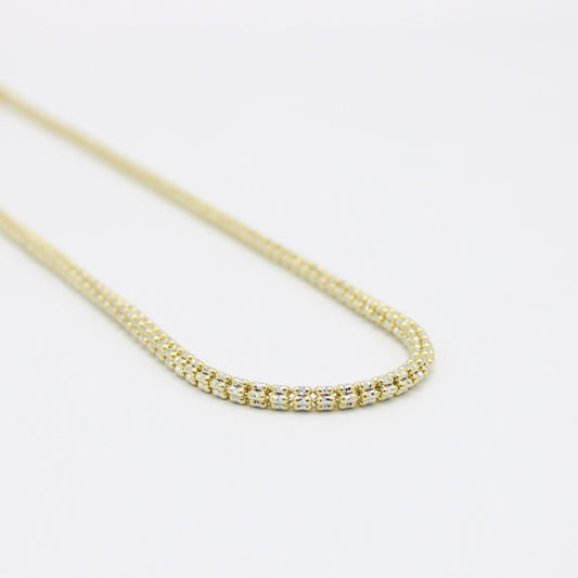 14K Moon Ice Chain \\ 3.3 mm - 20” \\