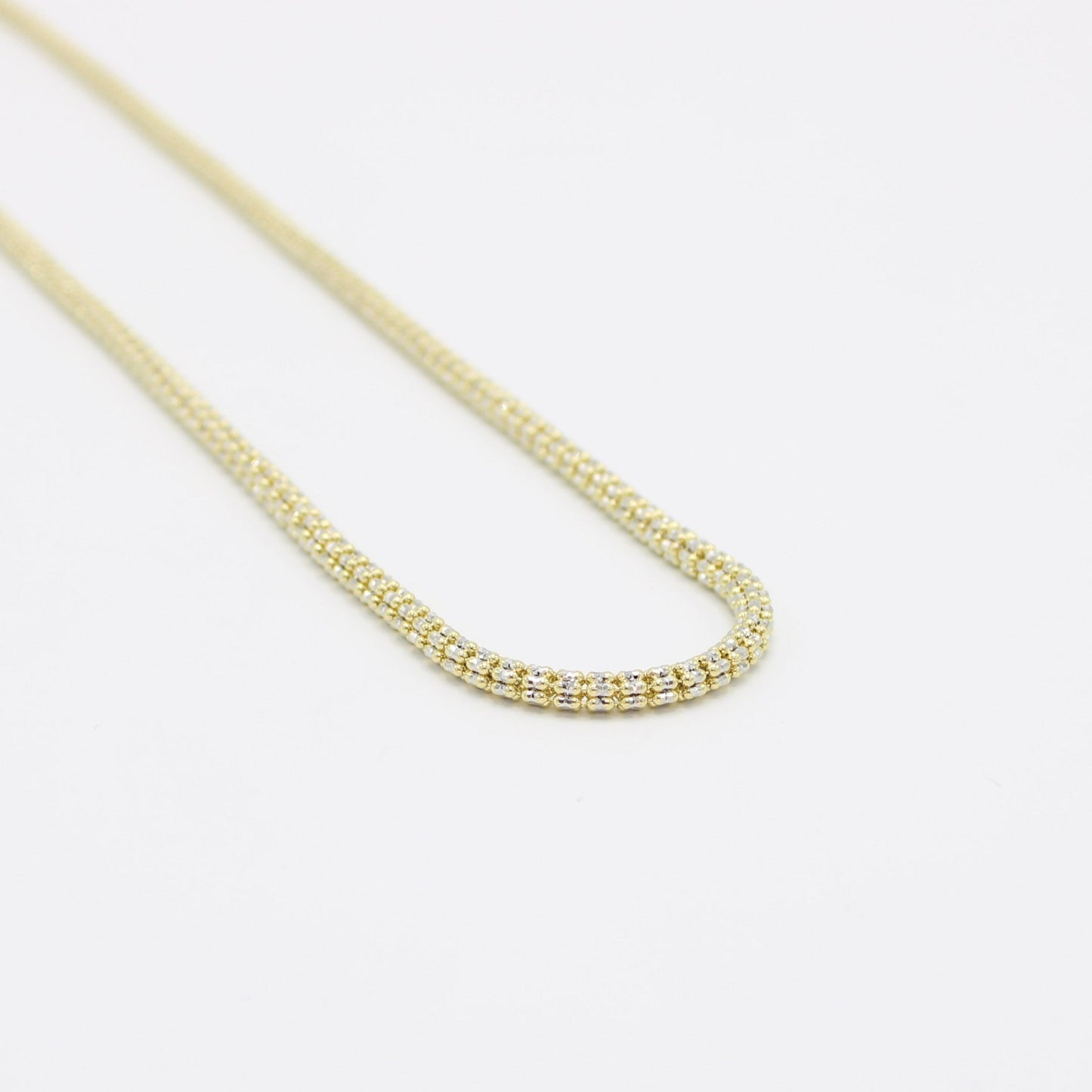 14K Moon Ice Chain \\ 3.7 mm - 24” \\