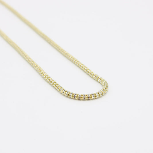 14K Moon Ice Chain \\ 3.7 mm - 24” \\