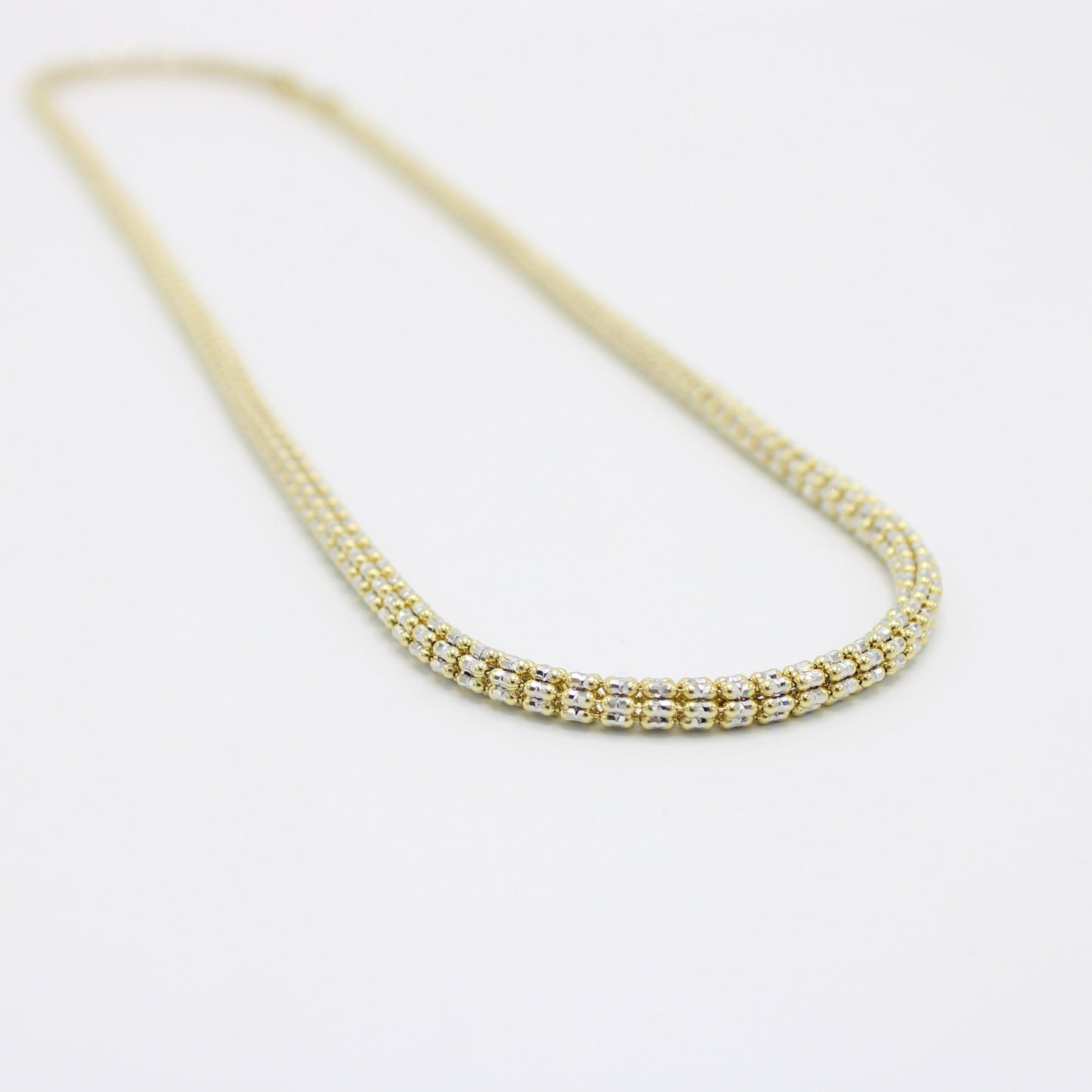 14K Moon Ice Chain Yellow Gold  \\ 3.2 mm - 22 \\