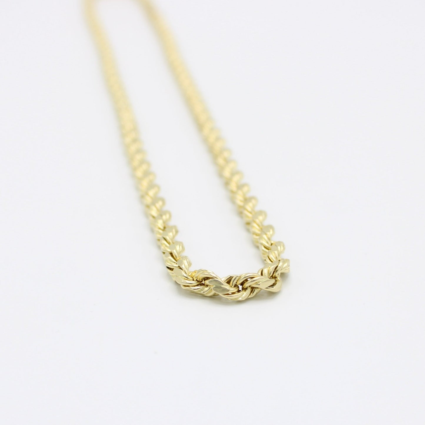 14K Hollow Rope Chain \\ 4.4 mm - 26” \\