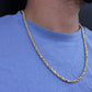 14K Hollow Rope Chain \\ 4 mm - 24” \\