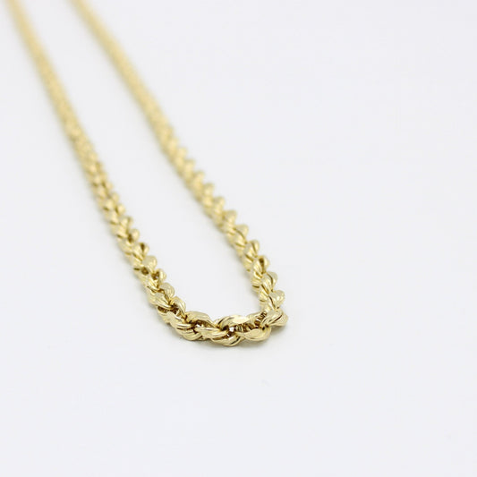 14K Hollow Rope Chain \\ 4 mm - 24” \\