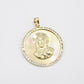 14K Jesus Face Pendant Two Tones (Yellow And Rose Gold )
