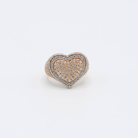 14k Heart Ring Rose Gold