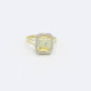 14K Fancy Cz Women's Ring Yellow Stone