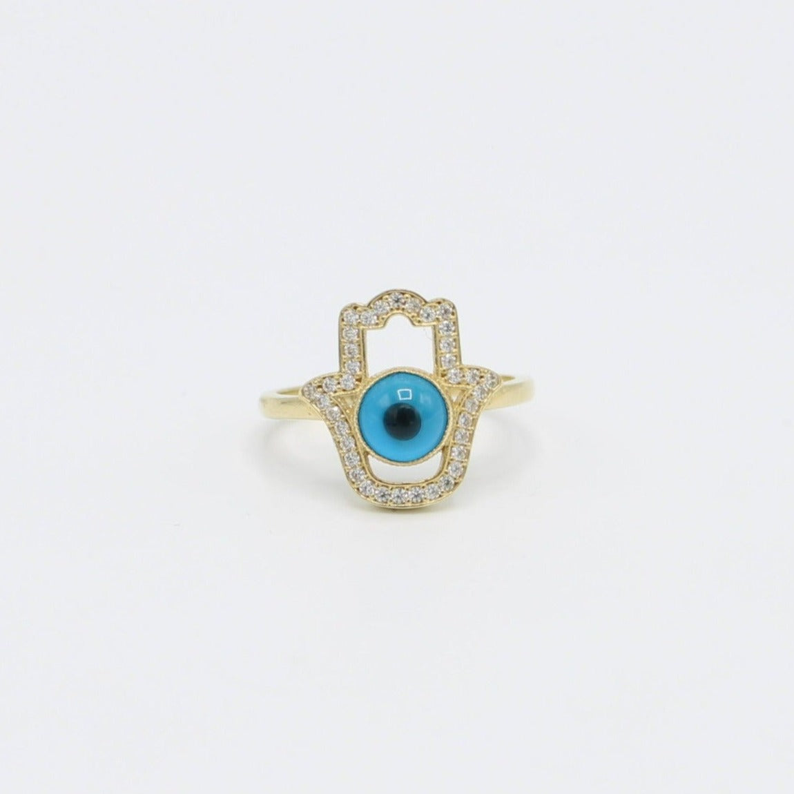 14K Hamsa Women's Gold Ring