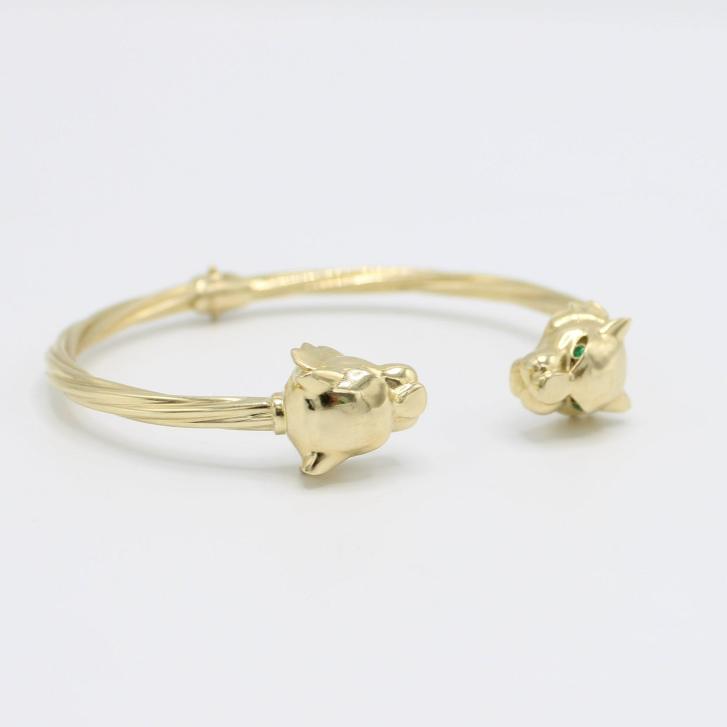 14K Panther Bangle Yellow Gold