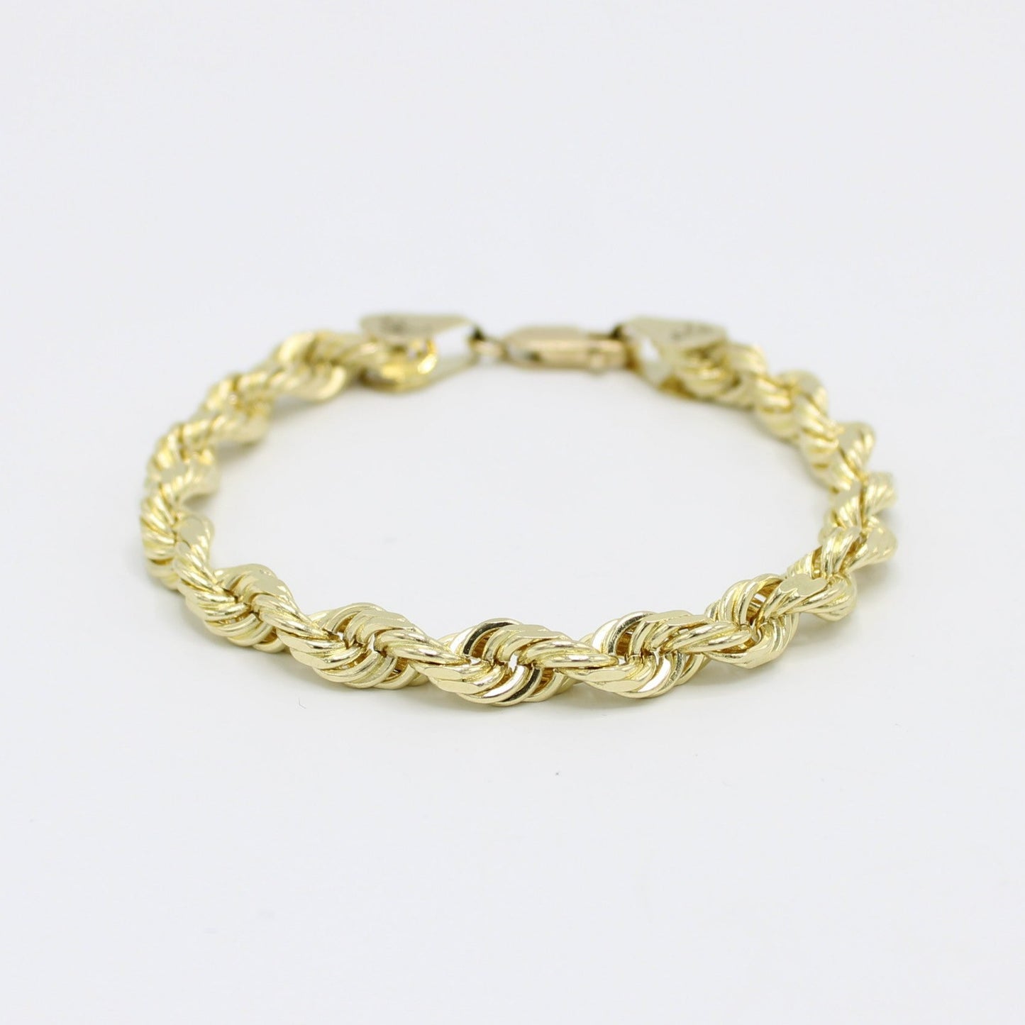 14K Solid Rope Bracelet Yellow Gold