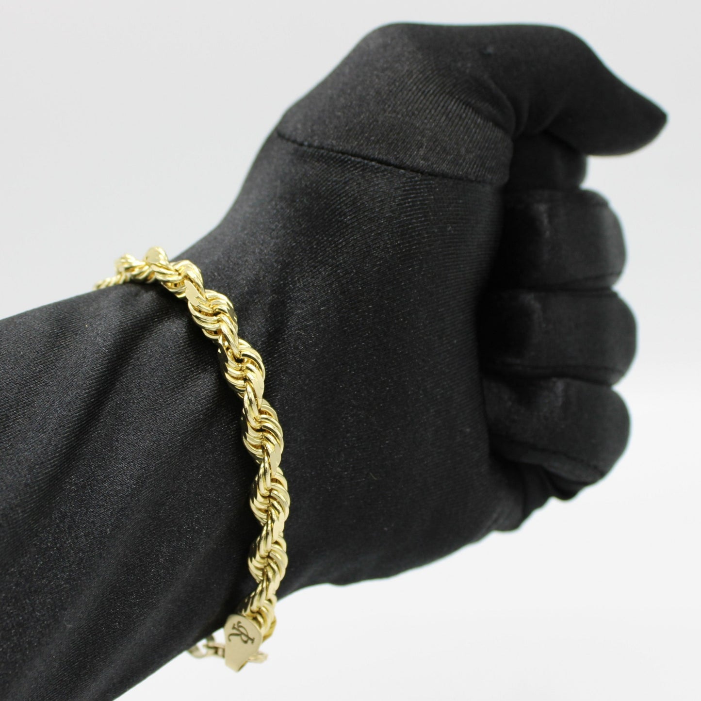 14K Solid Rope Bracelet Yellow Gold