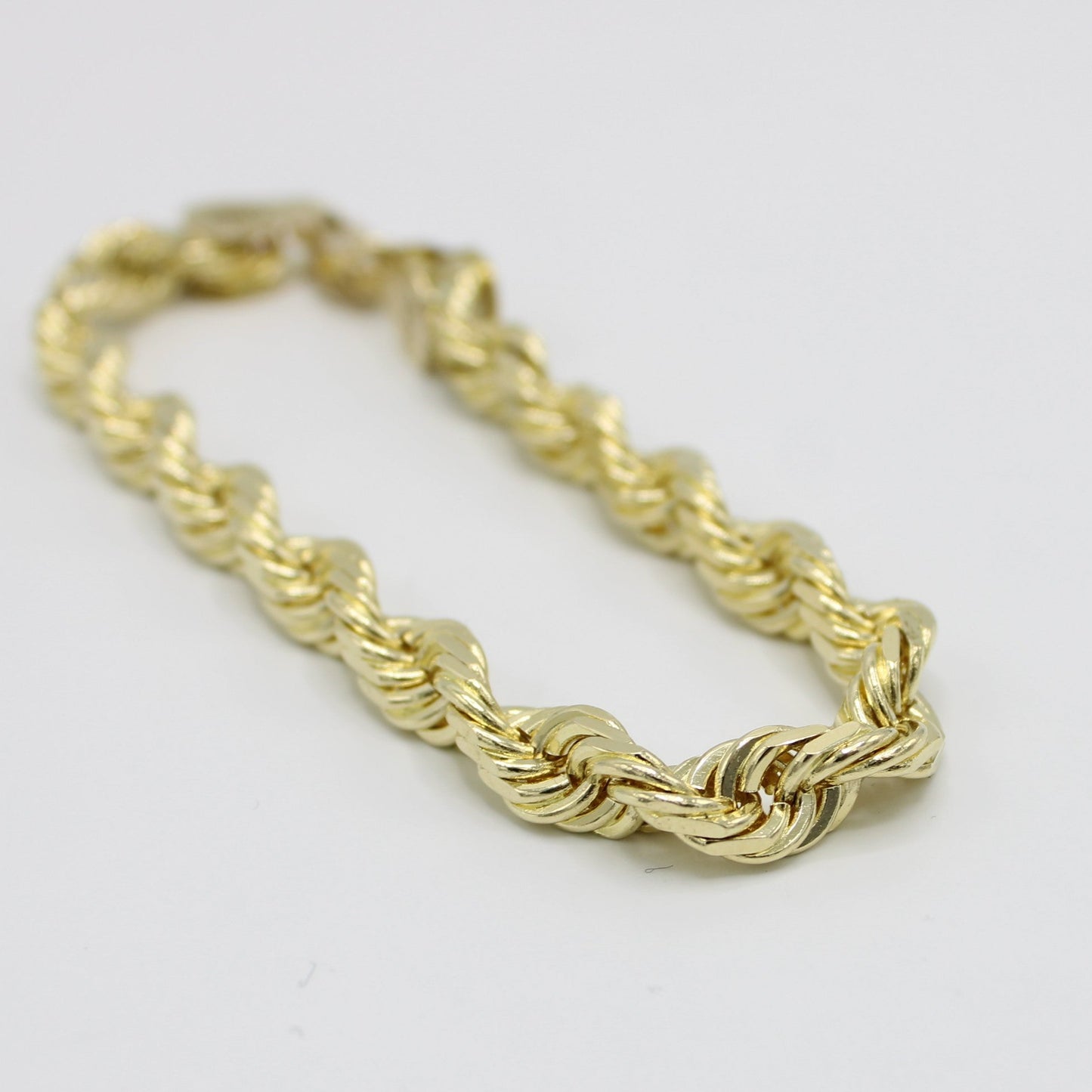 14K Solid Rope Bracelet Yellow Gold