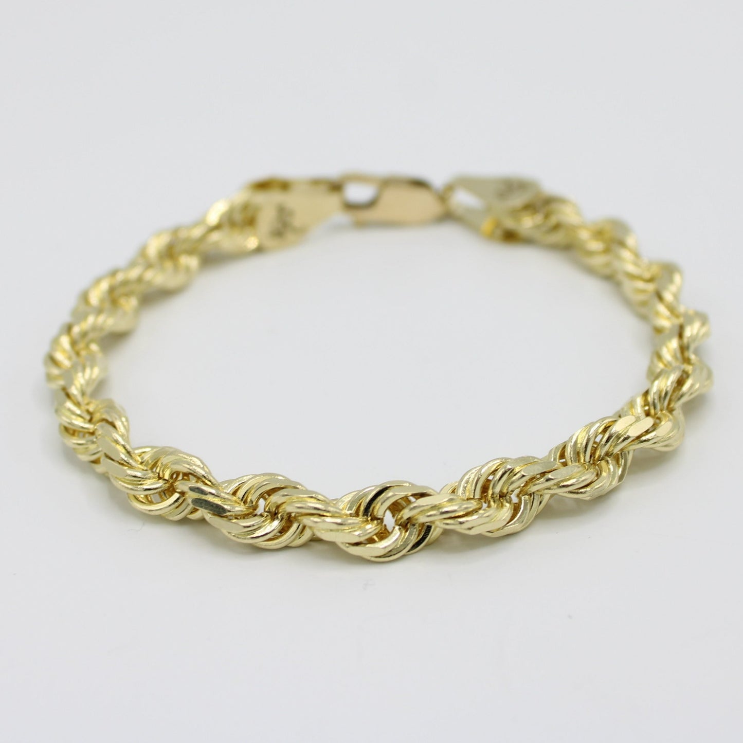 14K Solid Rope Bracelet Yellow Gold