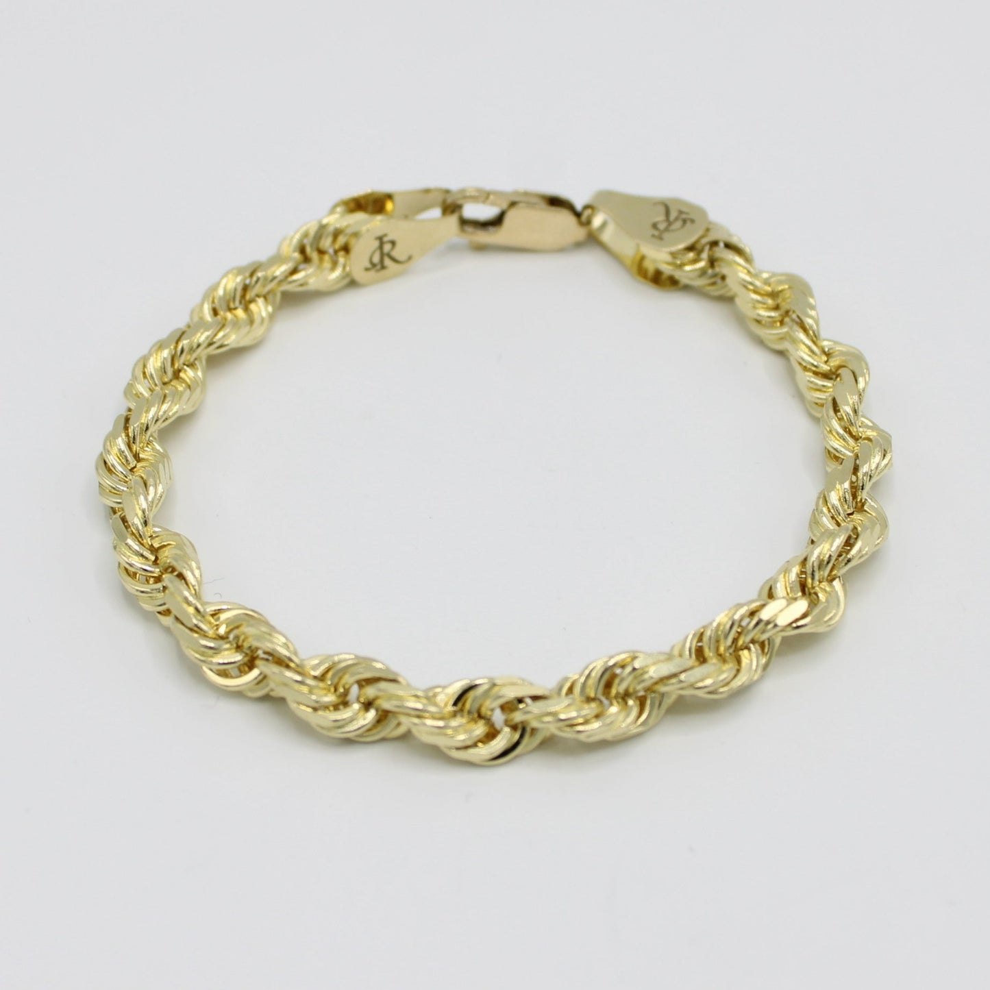 14K Solid Rope Bracelet Yellow Gold